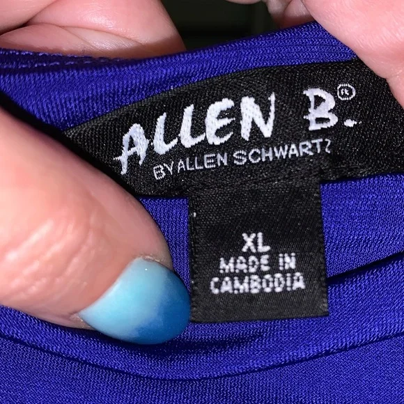 Allen B. By Allen Schwartz Blue Sheath Midi Dress xl nwot - Picture 5 of 6